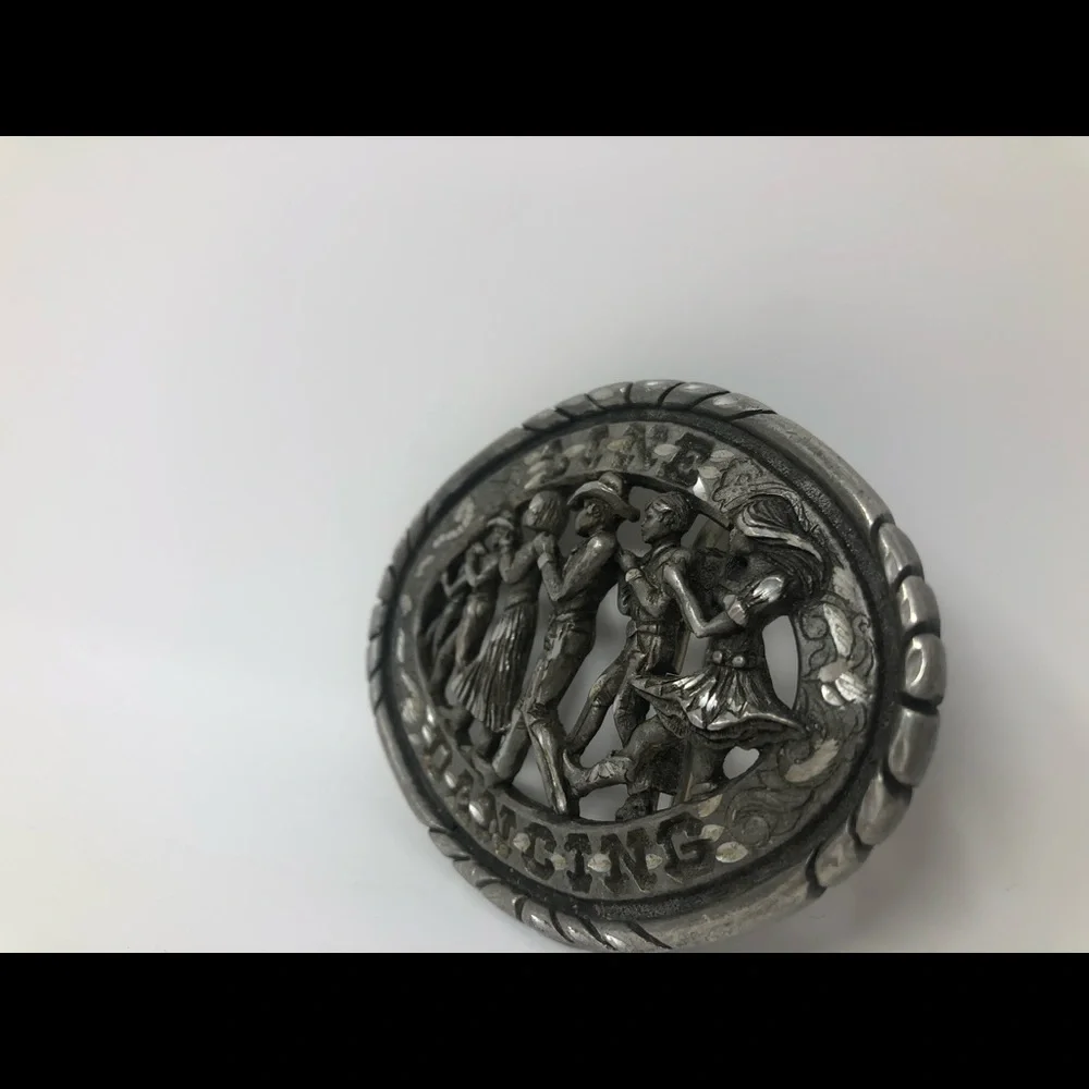 Vintage line dancing belt buckle western wear belt buckle